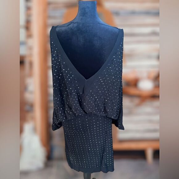 🔥🔥Faith Connexion Embellished Studded V Neck Slouchy Mini  Dress Size S - Picture 5 of 16